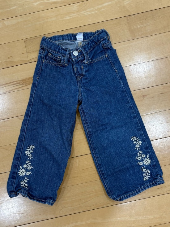 Old Navy Other - OLD NAVY | Blue Denim Jeans with White Floral Embroidery
